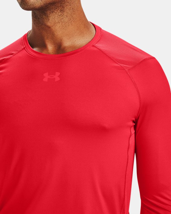 Men's UA Iso-Chill ¾ Sleeve Shirt, Red, pdpMainDesktop image number 3